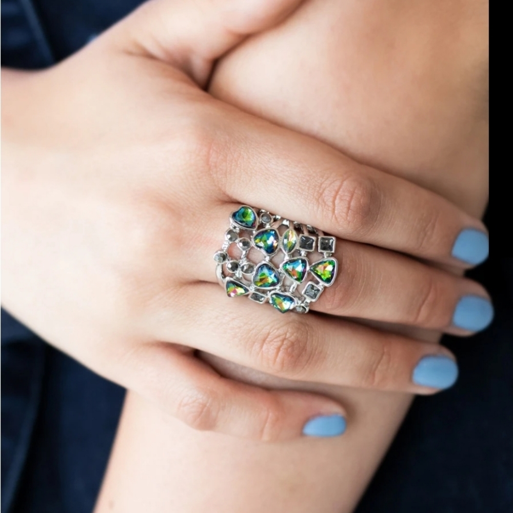 Papparazi Oil Spill -Glitter Flirt Multi Ring